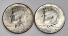 1969 Lot of 2 Kennedy Half Dollars 40% Silver Clad $1.00 Face Value