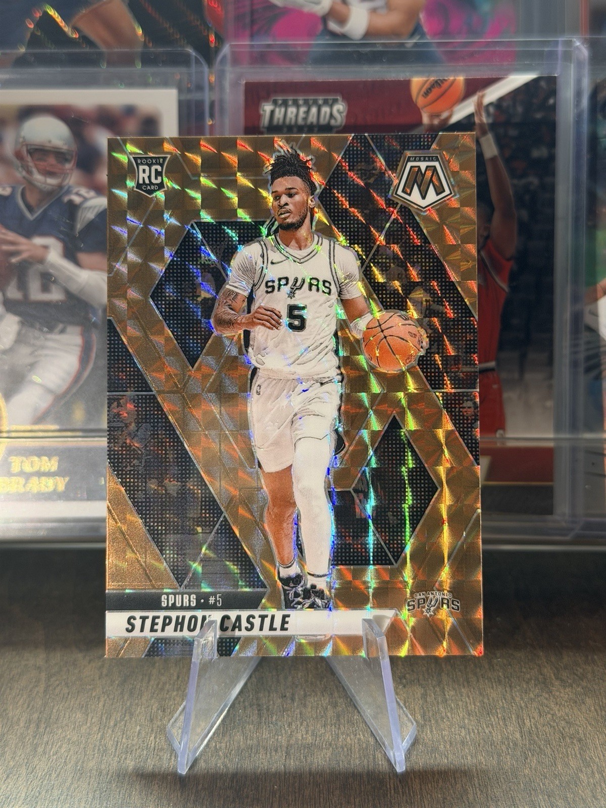 2024-25 Panini Mosaic - Rookies Stephon Castle #236 Bronze Mosaic Prizm /75 (RC)