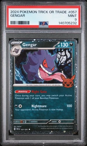 2024 POKEMON TRICK OR TRADE #057 GENGAR PSA 9