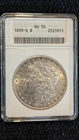 1899 S Morgan Silver Dollar  ~  AU 55 ~ ANACS Certified ~