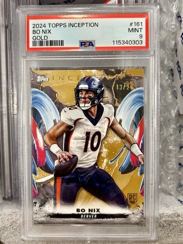 2024 Topps Inception Gold 13/25 Bo Nix RC Rookie #161 PSA 9 Denver Broncos NFL