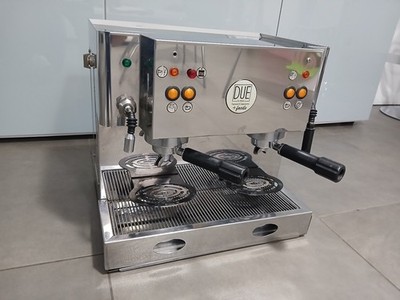 Professional Coffee Machine Bar Two Stainless Steel 2 Groups Steam Heaters