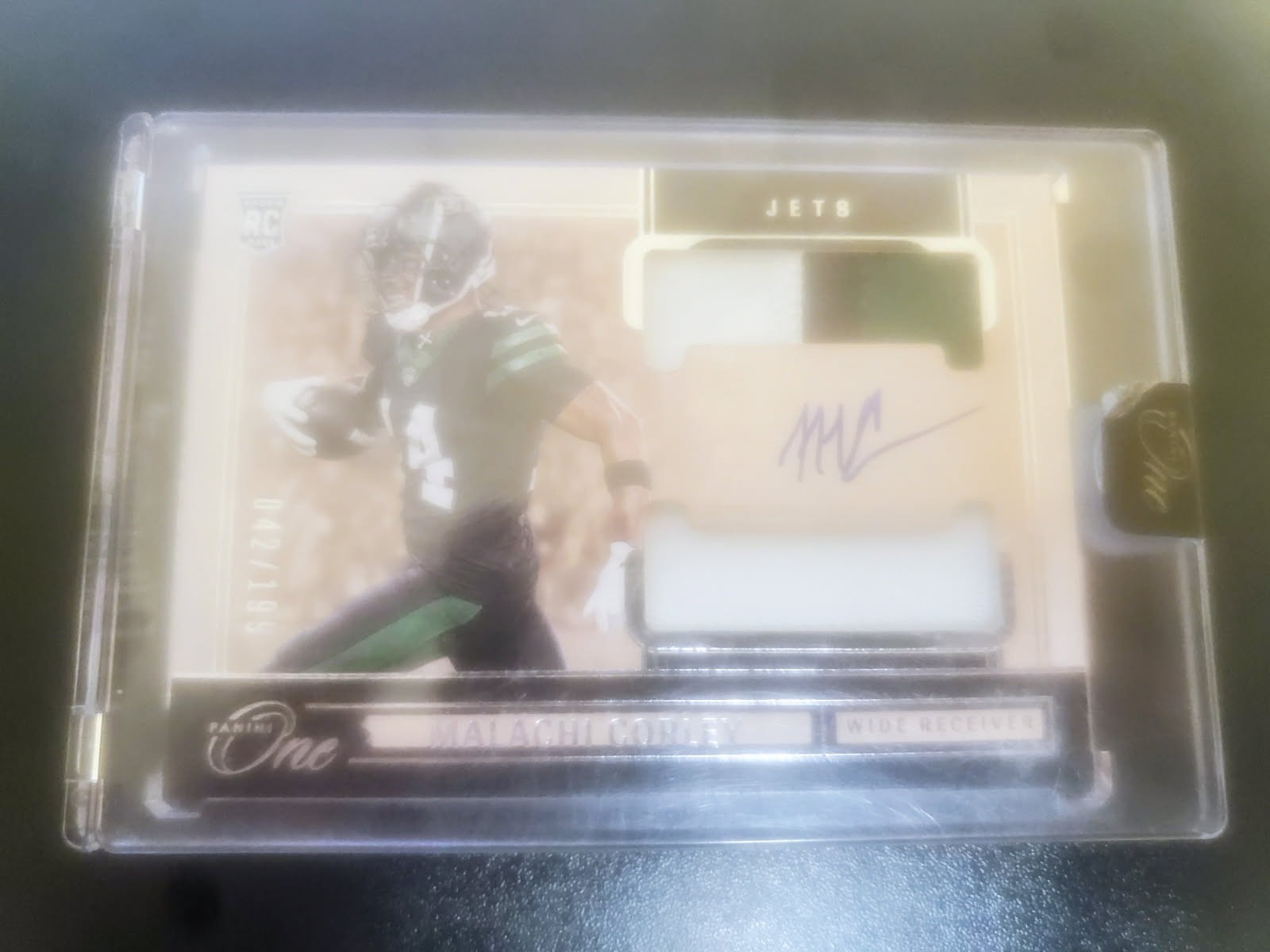 Malachi Corley Panini One #40 Autograph Patch