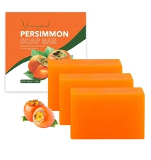 3 PCS Persimmon Soap Bar for Body Odor Control, Natural Deodorant Body Bar So...