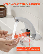 VEVOR Touchless Bathroom Sink Faucet, Automatic Motion Sensor Restroom Toilet Fa