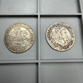 Mansfeld Johann Georg III. Lot aus 2 x 1/3 Taler 1671 1672