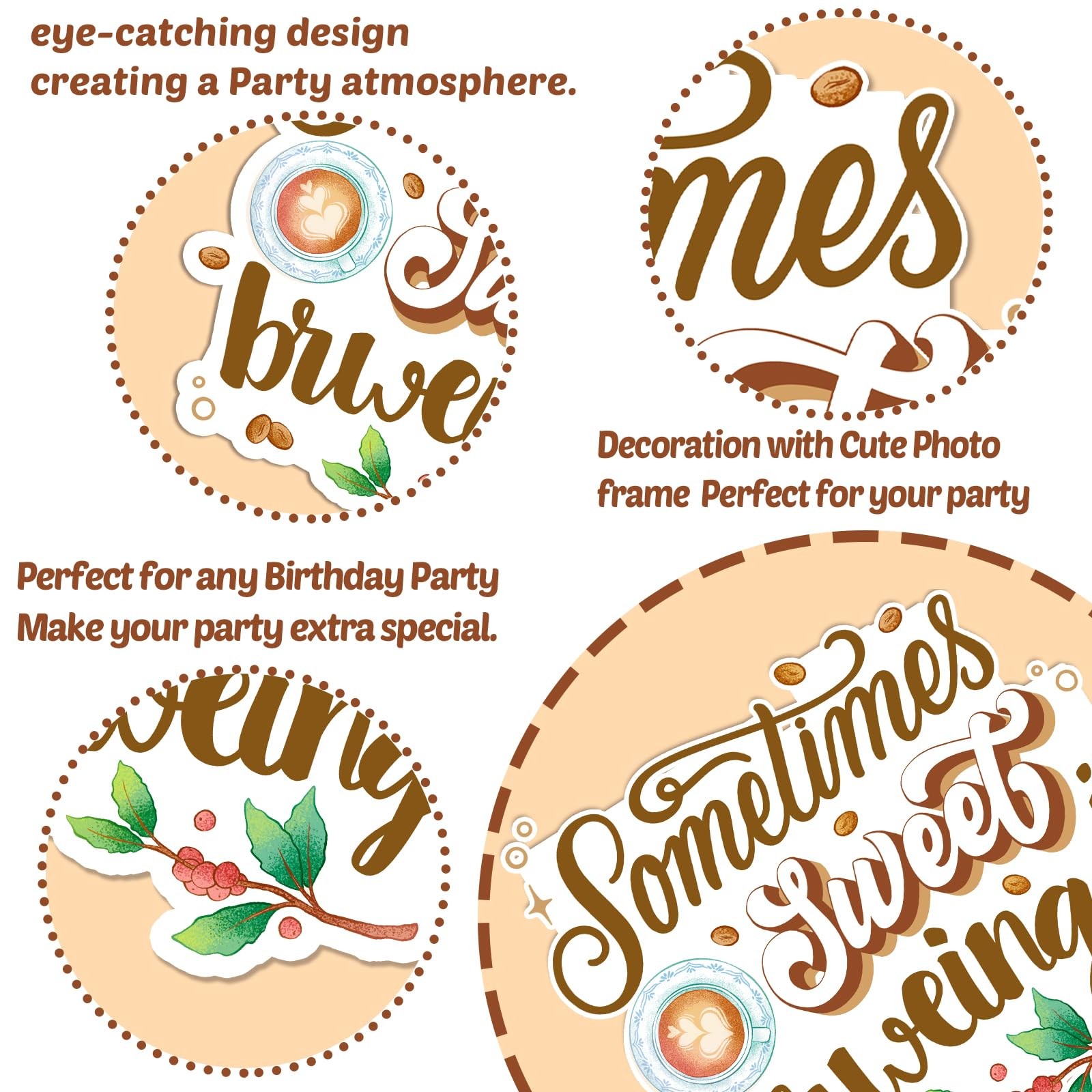 24pcs Something Sweet is Brewing Cupcake Toppers - A Baby is Brewing Baby Shower