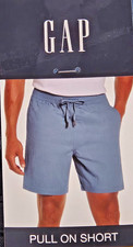 Shorts Pull On Draw String Elastic Waist Blue Men's Medium By Gap
