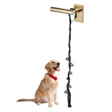 Adjustable Dog Doorbells Pet Dog Door Training Hanging Bell Black