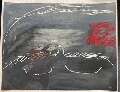 Antoni Tapies ''Hommage a Picasso'' Farblithographie