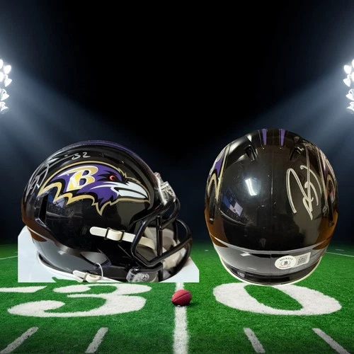 Ray Lewis Signed Baltimore Ravens Mini Helmet Beckett Authenticated