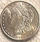 1902 O Morgan beautiful lots of luster AU borderline free shipping Sigma Tested+