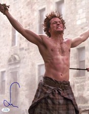 Sam Heughan Signed Autographed 11x14 Shirtless Outlander Photo ACOA