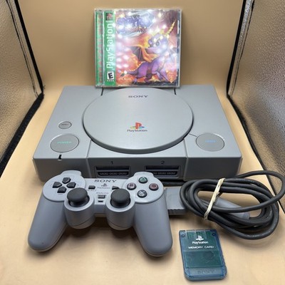 Sony PlayStation 1  PS1 Video Game Console Bundle SCPH-7501 W/Memory Card & Game