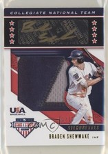 2019 Panini USA Baseball Stars & Stripes 1/10 Braden Shewmake #USA-AI Auto 0aq7