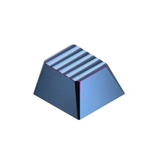 RAMA Works x NovelKeys PVD Stainless SEQ2 Blue Stripe Artisan Keycap 1u MX