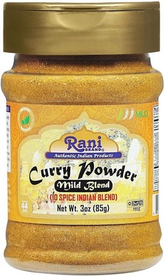 Curry Powder Mild (10-Spice Authentic Indian Blend) 3oz (85g) PET Jar ~ All