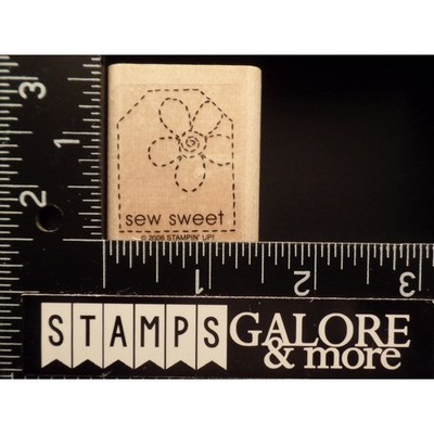 Stampin' Up! Rubber Stamps 2006 TAGS SO MUCH SEW SWEET STITCHED FLOWER #13