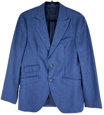 Massimo Dutti Men Super 120's Wool Blazer Jacket EU:48 US:38