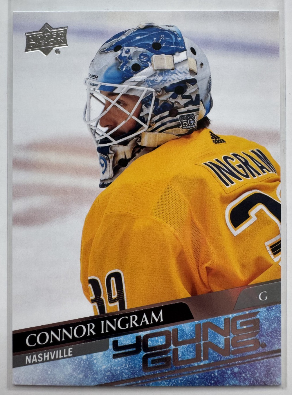 Connor Ingram 2020-21 Upper Deck Young Guns #223 Rookie RC Nashville Predators