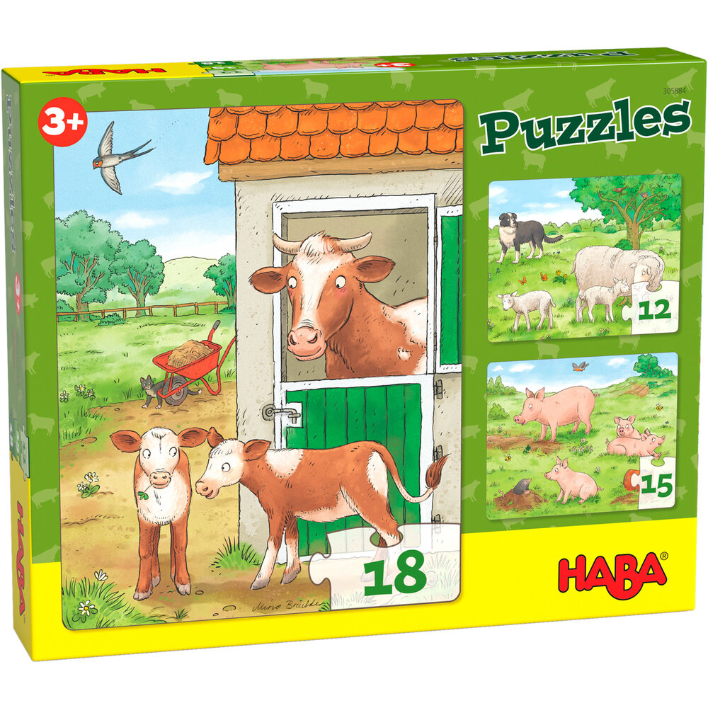 Puzzles: Farmyard Animals (3 puzzles)