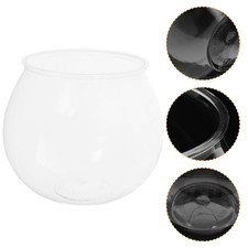  4 Pcs Tabletop Fish Tank Desktop Aquarium for Office Clear Small Bowl