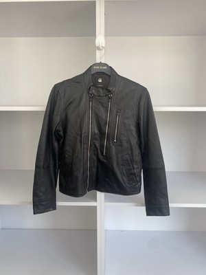 Vintage G Star Raw Leather Hybrid Archive Slim Biker wmns jacket