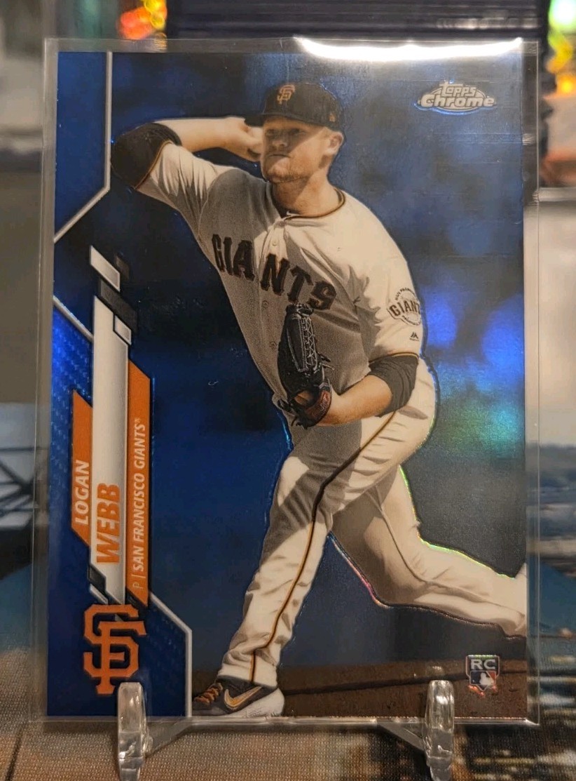 2020 Topps Chrome Logan Webb RC Blue #/150 - Giants