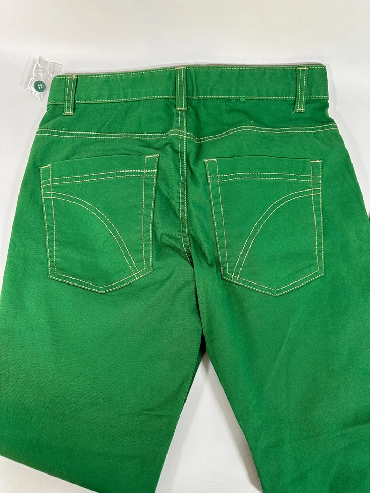 Pantalones de mezclilla ajustados elásticos United Colors of Benetton verde esmeralda juvenil 11-12 años 2XL Foto 2 de 4