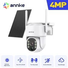 ANNKE 4MP Solar Battery Wireless PT Color Security Camera Two Way Audio Outdoor