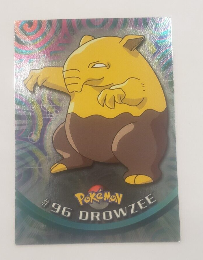 2000 Topps Chrome Pokemon Drowzee #96 Series 2 Holo Foil TV Animation Card