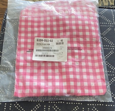 pink gingham crib sheet