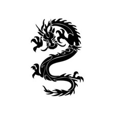 Dragon Art Fly - Vinyl Decal Sticker for Wall, Car, iPhone, iPad, Laptop, Bike