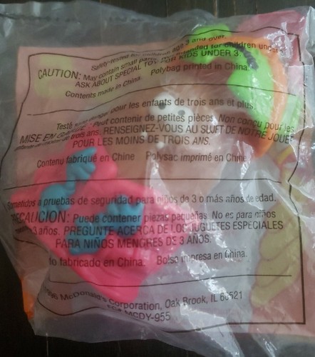 Vintage 1996 McDonalds Halloween McNugget Alien Monster Happy Meal Toy Nugget #5 - Picture 2 of 6
