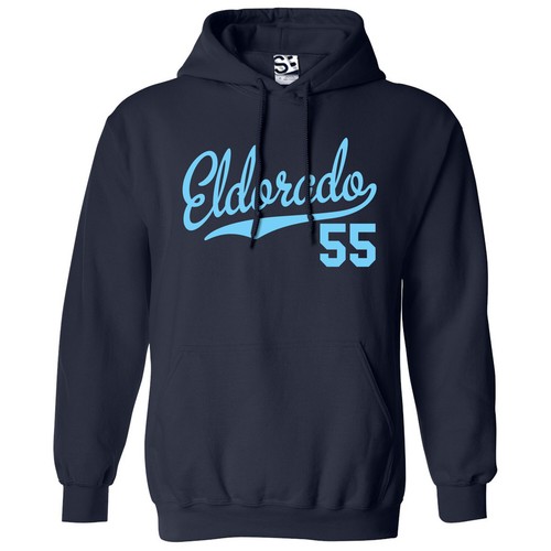 Eldorado 55 Script HOODIE | 1955 Caddy Lowrider Classic Jersey Hooded Sweatshirt - Picture 29 of 34