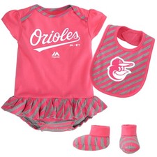 Baltimore Orioles MLB Majestic Infant Pink Pe...