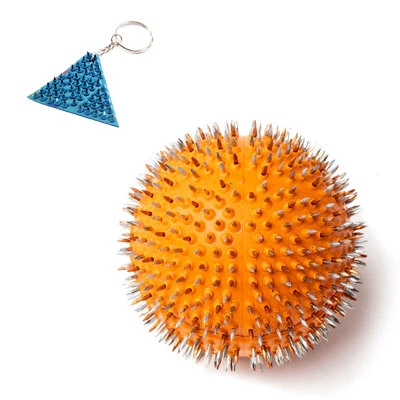 LYRIN24 Massageball Lyapko "Nadelball 4,0 Ag" Orange, Igelball, Reha-Ball, Akupunktur.