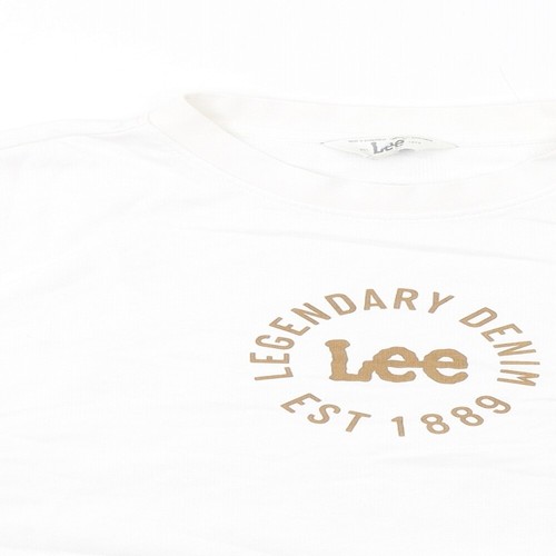 Lee Cooper Womens White Cotton Blend Sweatshirt Size S - Picture 3 of 10