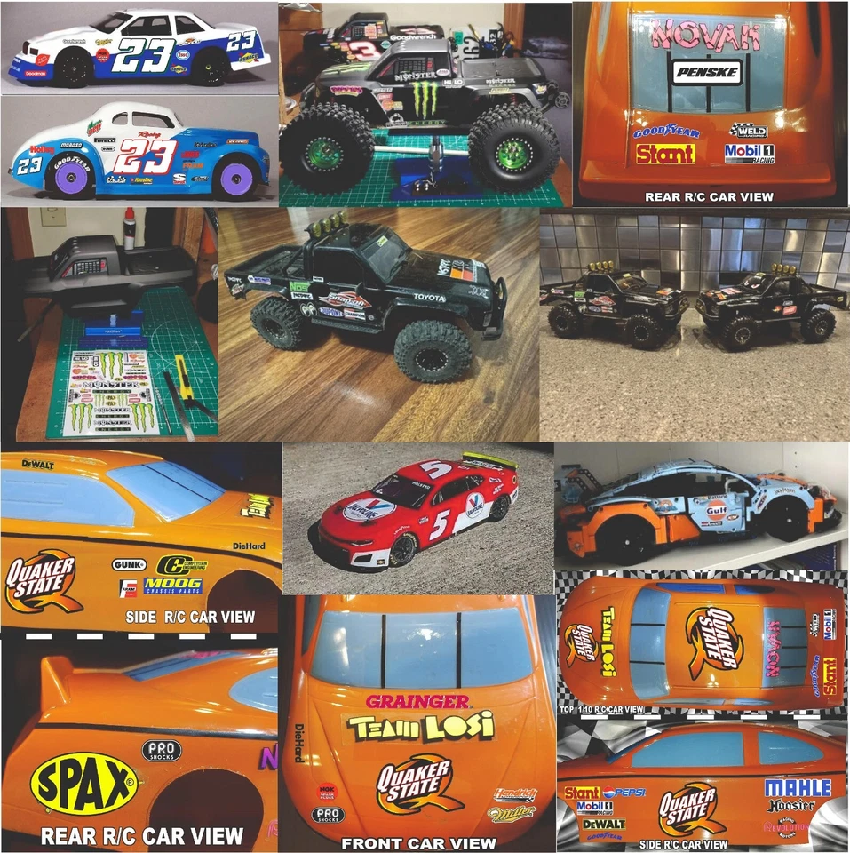 R/c White Vinyl Sticker Graphic Decal Sheets die-cut-F1Nascarracingnumbersaxial - Image 3 of 4