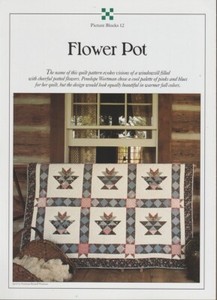 Best Loved Quilt Pattern FLOWER POT Instructions & Uncut Vinyl Templates