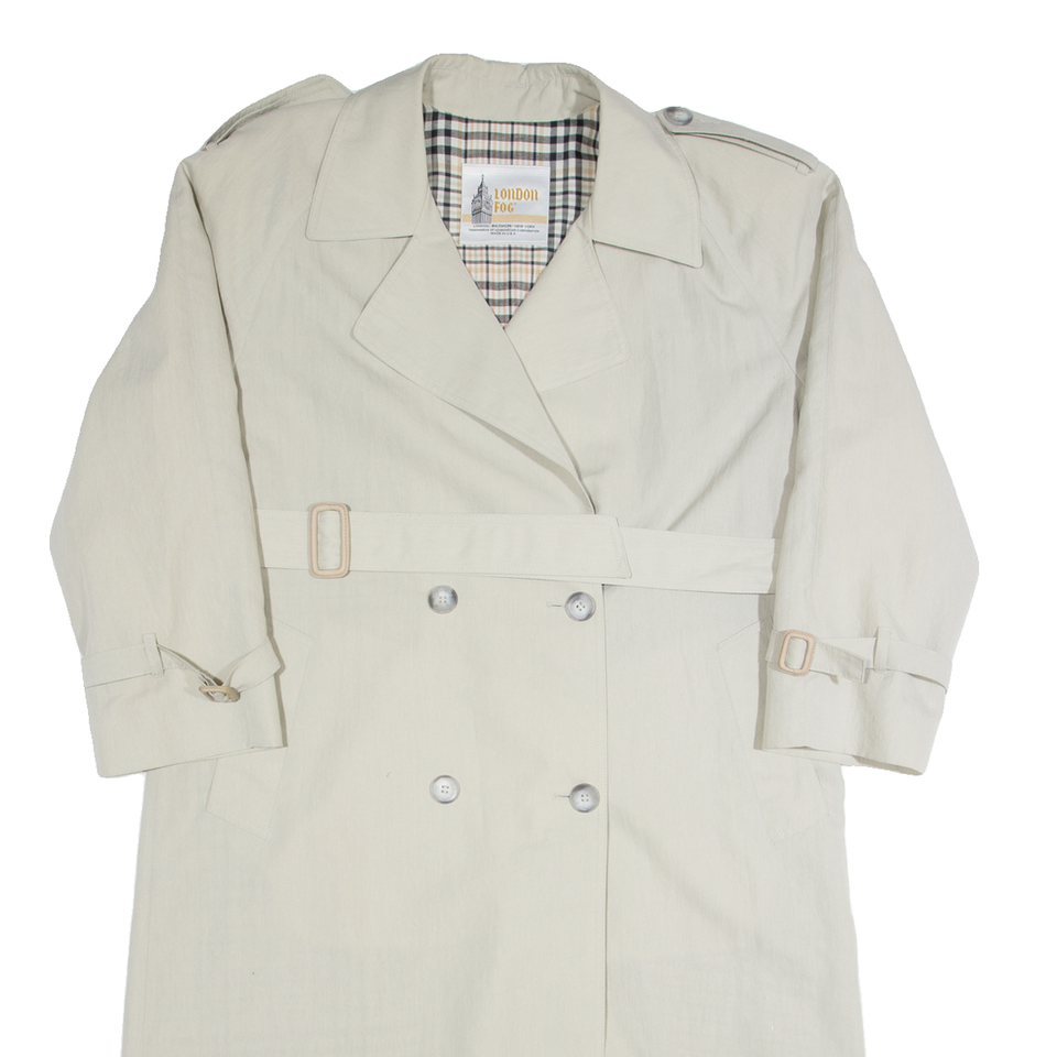 LONDON FOG Belted Womens Trench Coat Beige S eBay