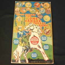Marx 1938 Hi-Yo Silver Lone Ranger Target Game Board Lithoed Tin