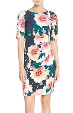 NWT Eliza J Exploding Floral Sheath Dress Size 14