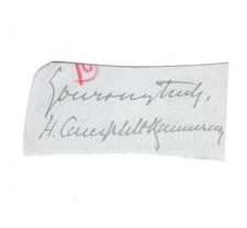 Henry Campbell Bannerman Signed Clip /Autographed British Prime Minister