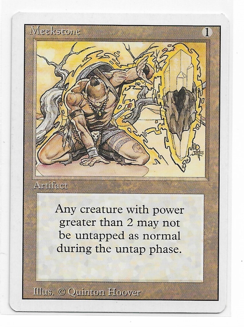 Magic the Gathering ~ MTG ~ 1x Meekstone ~ 3rd Edition ~  LP ~ REVISED