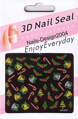 3D Glitter Sticker Weihnachten, Xmas No.12,  selbstklebend, irisierend