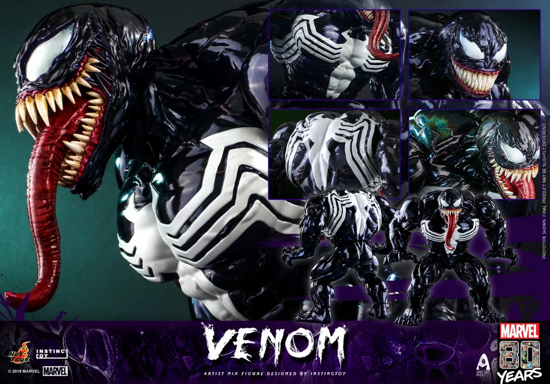 HOT TOYS INSTINCTOY ARTIST MIX VENOM Marvel Comics 80th Anniversary Figure