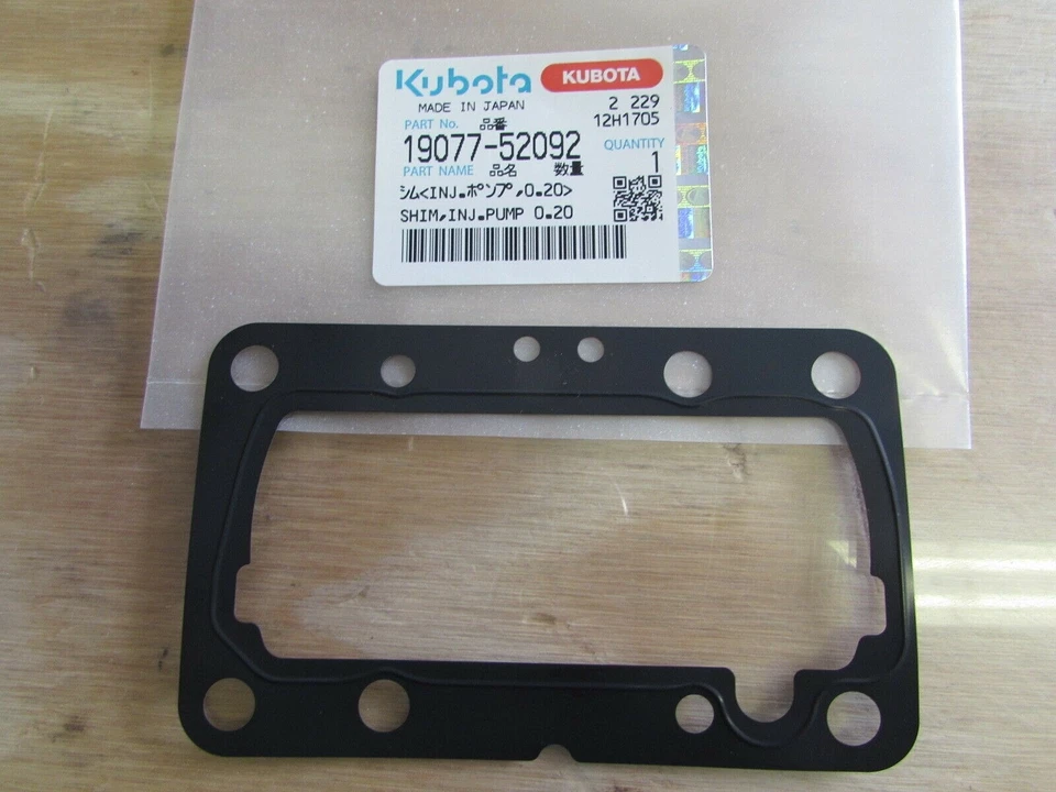 GENUINE KUBOTA INJECTION PUMP SHIM .20 PART # 19077-52092