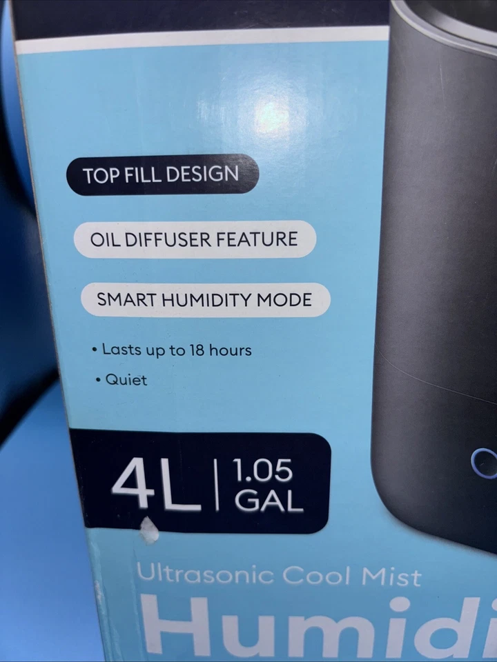 GENIANI Top Fill 4L Cool Mist Large Humidifier Essential Oil Diffuser NIB - Image 2 of 4