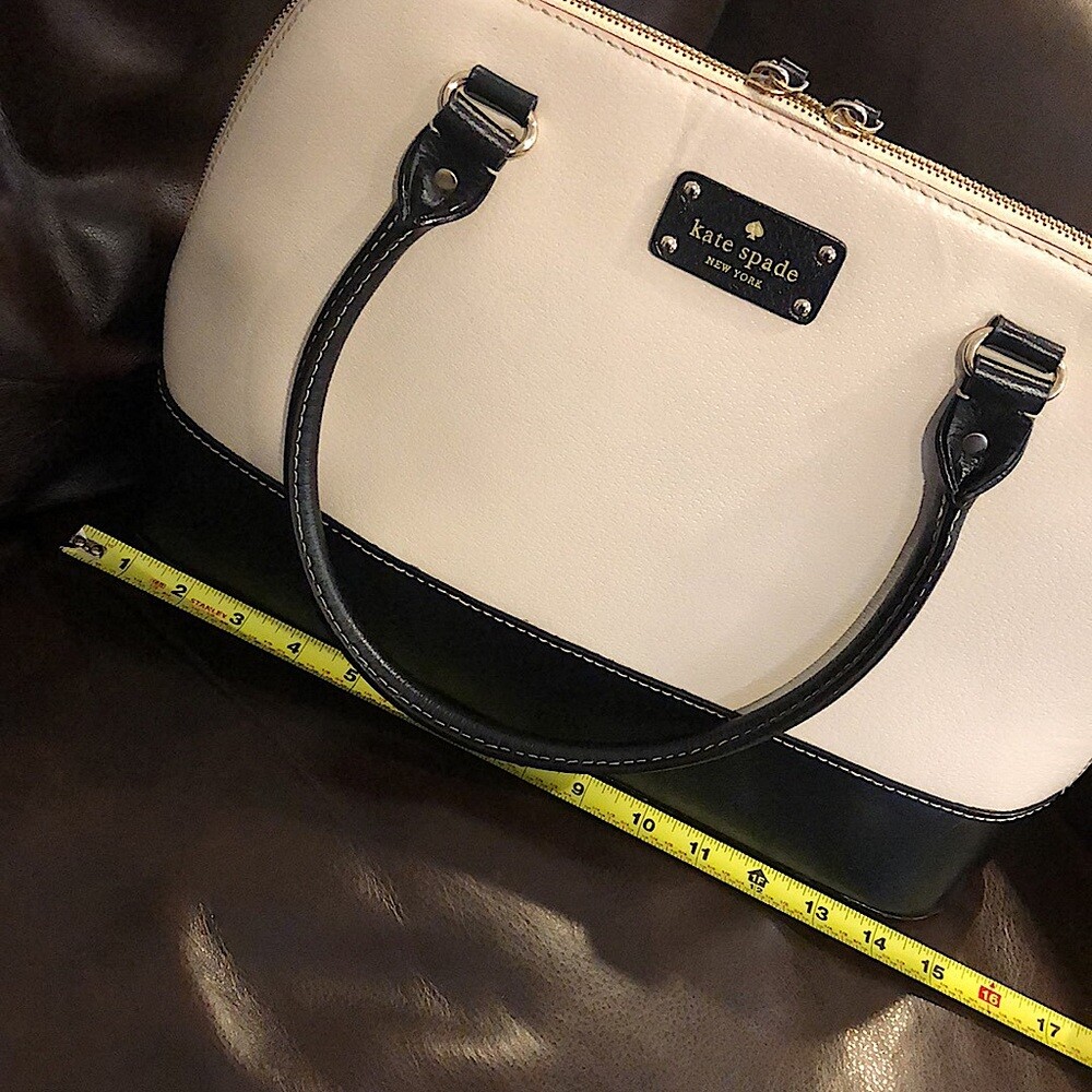 KATE SPADE Cream Black Gold Zipper Hand Bag | eBay KATE SPADE Cream Black Gold Zipper Hand Bag | eBay